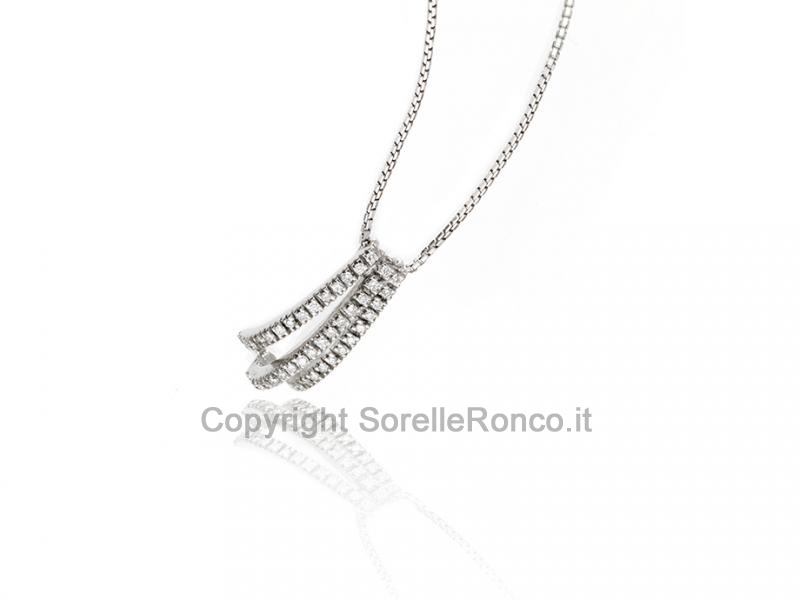 COLLANA CON PENDENTE DIAMANTI 0.26 CT